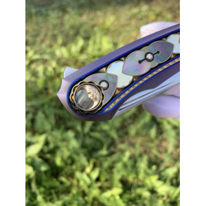 НОВА ГОТИКА колекційний скаладний ніж ручної роботи студії KUSTOM KNIVES, сталь Damasteel RWL-34, 61-62 HRC. Photo 3